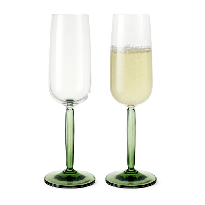 Hammershøi champagne glass 24 cl 2pack, Green Kähler