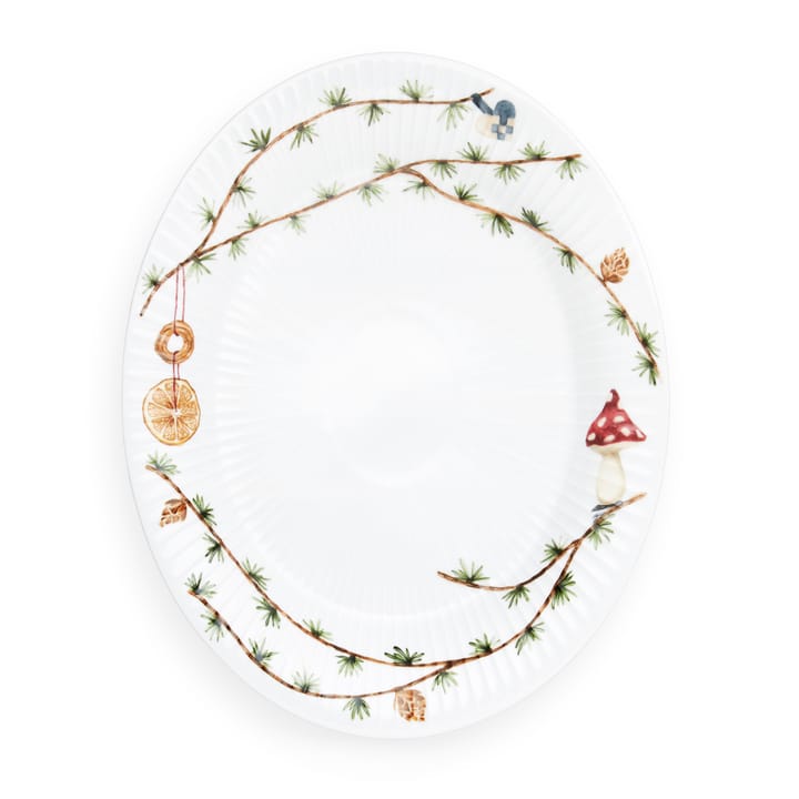 Hammershøi Christmas oval saucer - 22.5x28.5 cm - Kähler