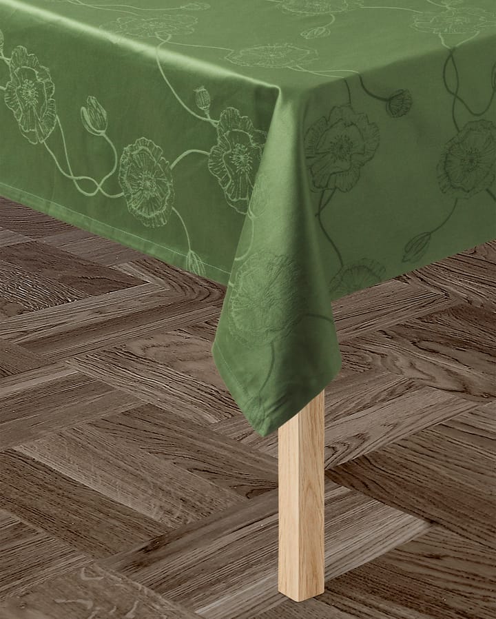 Hammershøi Poppy damask tablecloth green, 150x200 cm Kähler