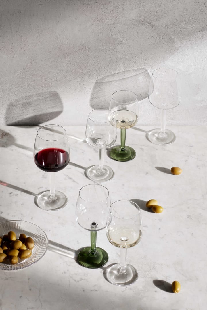 Hammershøi red wine glass 49 cl 2-pack, Clear-green Kähler