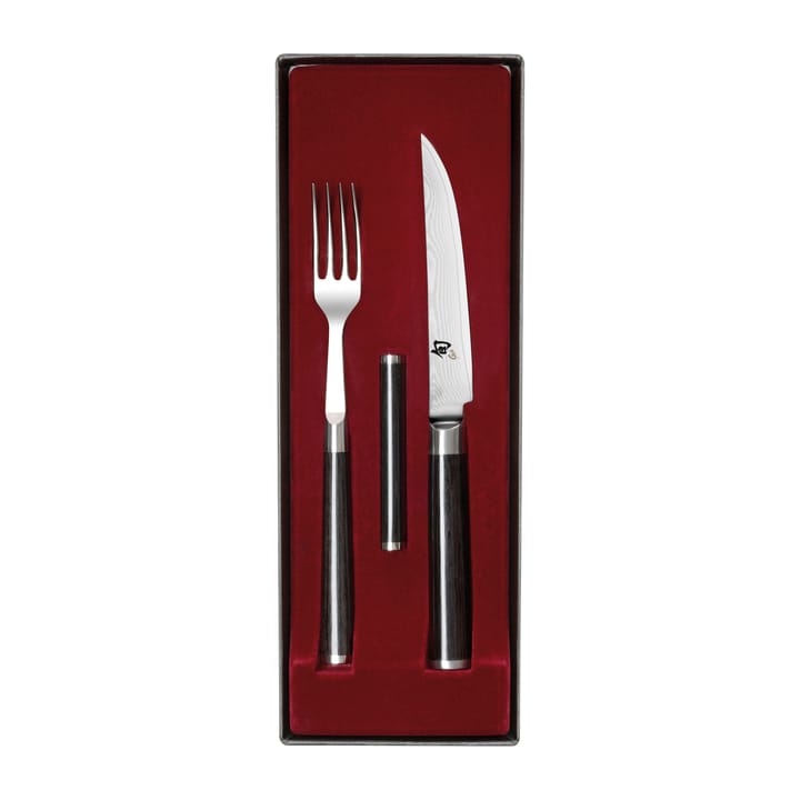 Kai Shun Classic knife & fork set, Chrome-black KAI