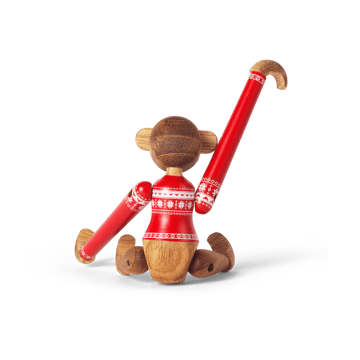 Kay Bojesen monkey mini Christmas Jumper 2024 - Teak-Limba - Kay Bojesen