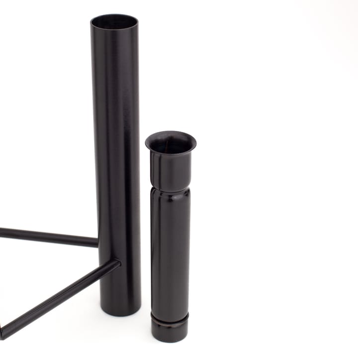 VISTA vase and candle sticks, Black Kay Bojesen