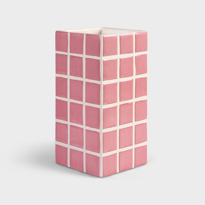 Tile vase 21 cm, Pink &Klevering