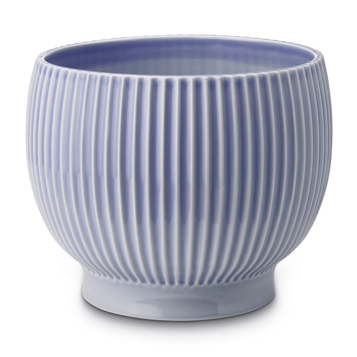 Knabstrup flower pot fluted Ø16.5 cm, Lavender blue Knabstrup Keramik