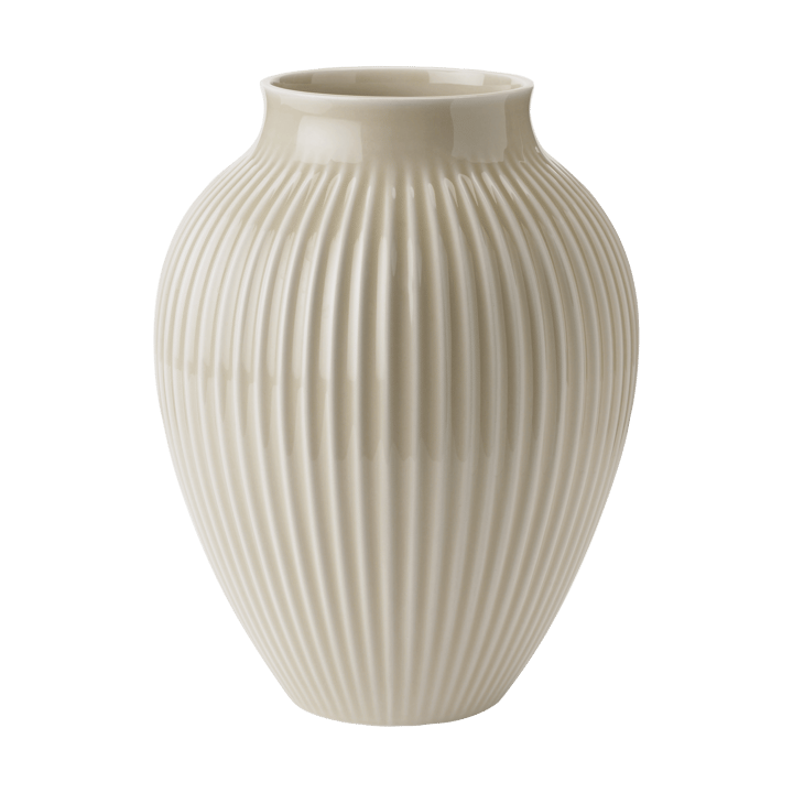 Knabstrup vase ribbed 27 cm, Ripple sand Knabstrup Keramik