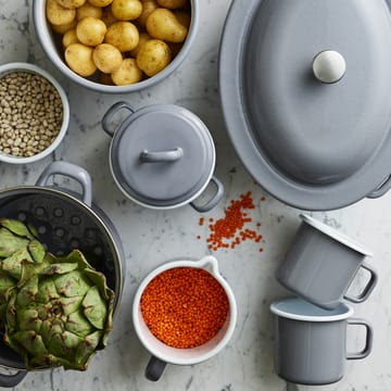 Kockums Paket pot and colander - kockums grey - Kockums Jernverk