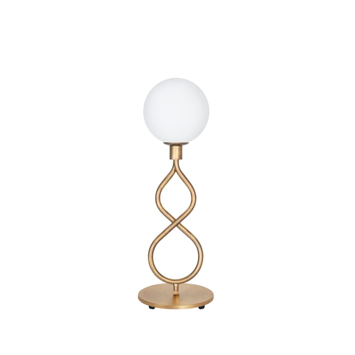 Eld Klot table lamp - Raw brass, matte white - Konsthantverk