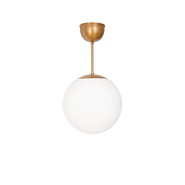 Funkis Glob pendant - White matte raw brass Ø25 cm - Konsthantverk