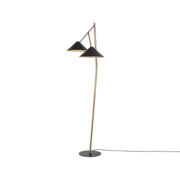 Grenverk floor lamp - Raw brass/black - Konsthantverk