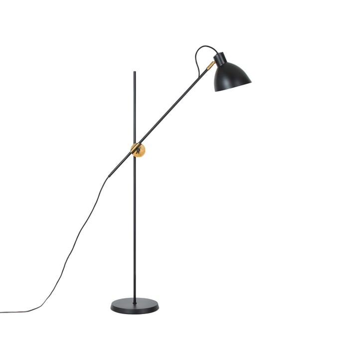 KH1 floor lamp - Black matte, raw brass - Konsthantverk