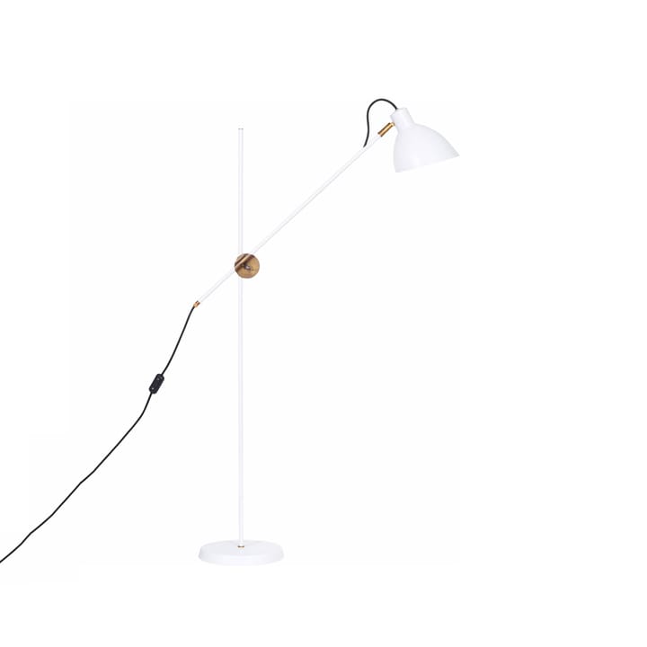 KH1 floor lamp - White matte, raw brass - Konsthantverk