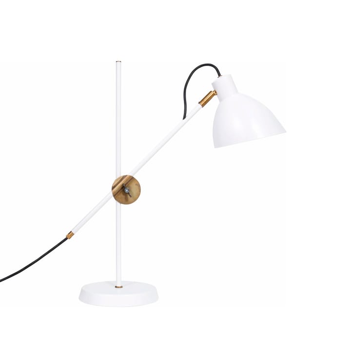 KH1 table lamp - White matte, raw brass - Konsthantverk