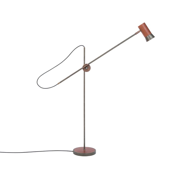 Kusk floor lamp - Iron oxide/leather - Konsthantverk