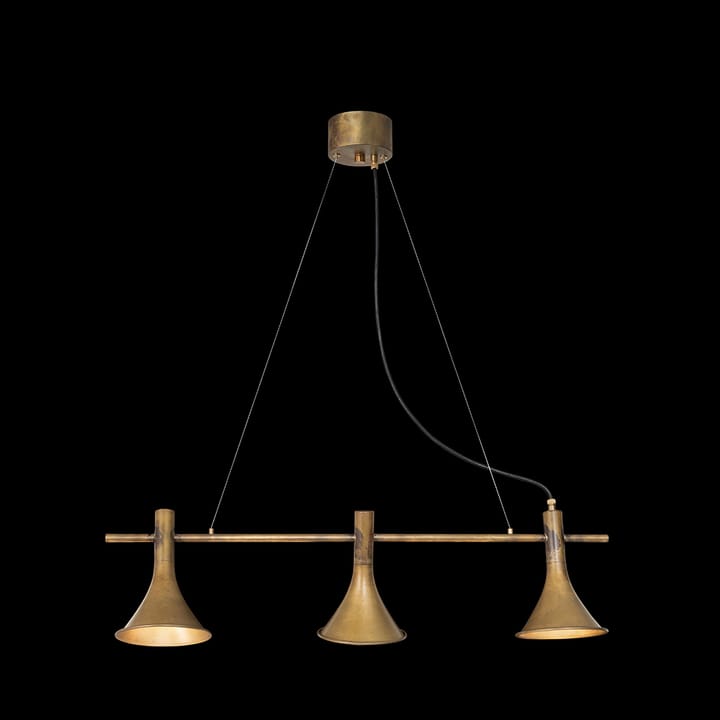 Megafon 3-Low Straight Pendant, Raw brass Konsthantverk