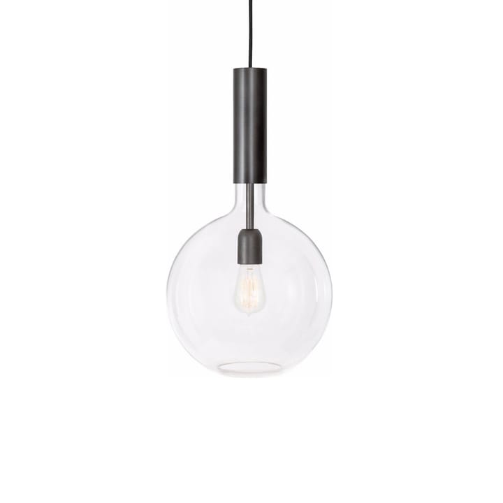 Rosdala pendant - Clear glass, black oxidized iron, small - Konsthantverk