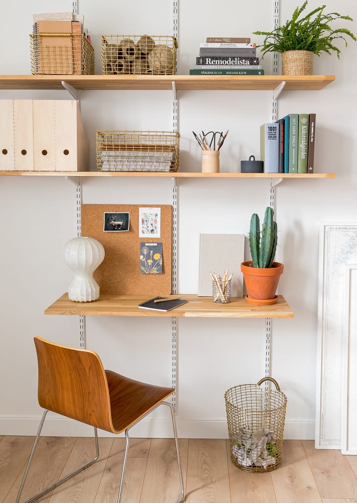 Rectangular 19 storage basket, brass KORBO