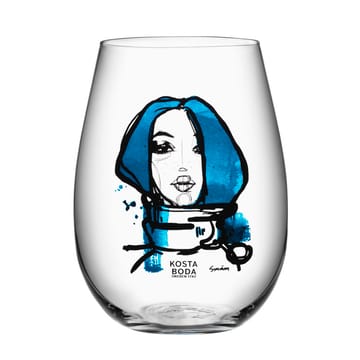 All about you glass 57 cl 2-pack - miss you (blue) - Kosta Boda