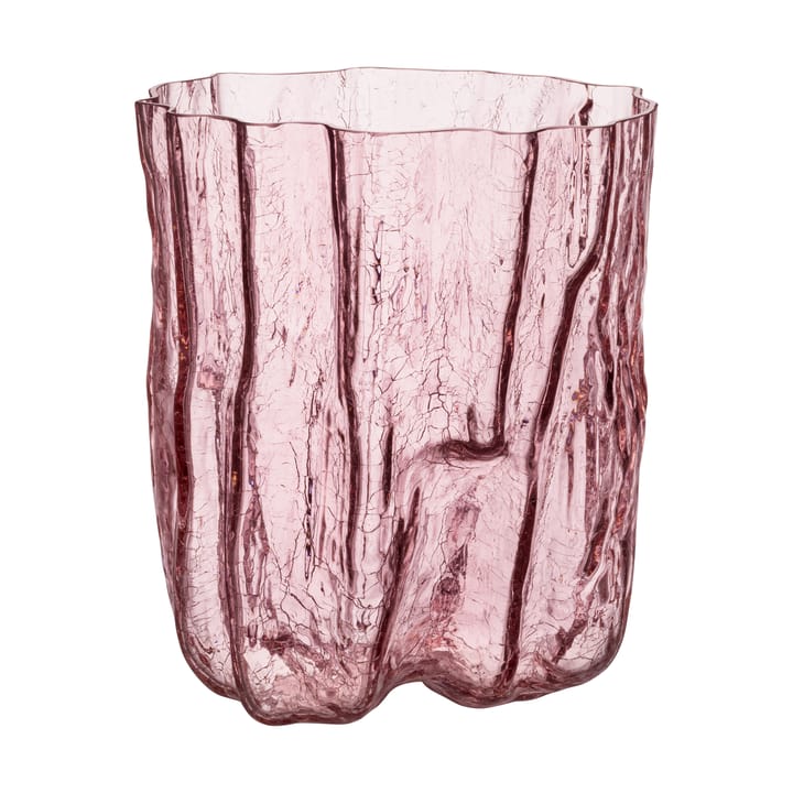 Crackle vase 27 cm - Pink - Kosta Boda