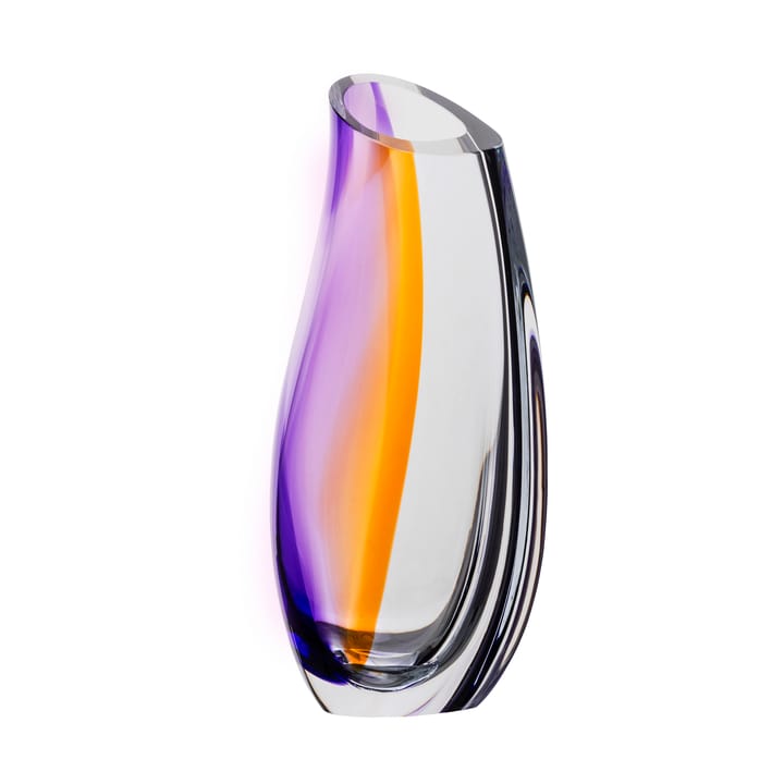 Orchid vase 370 mm, Purple-amber Kosta Boda