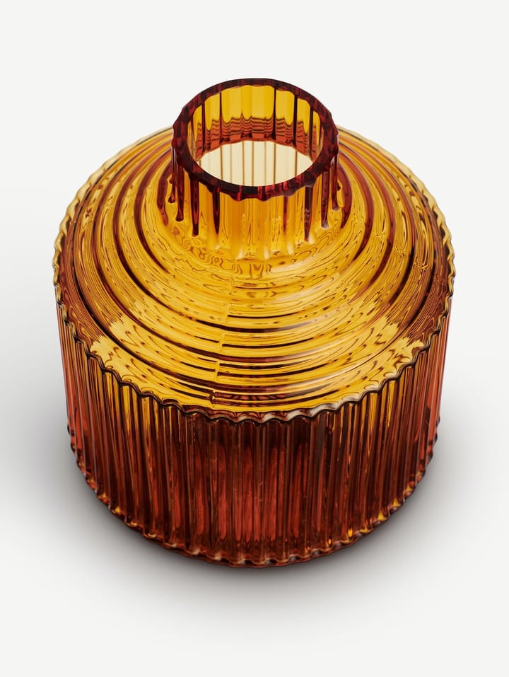 Pavilion vase dark 134 mm, Amber Kosta Boda