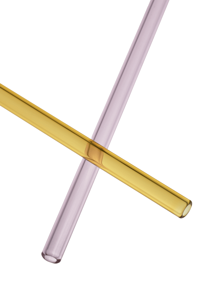 Sipsavor straws 200 mm 2-pack, Pink-yellow Kosta Boda