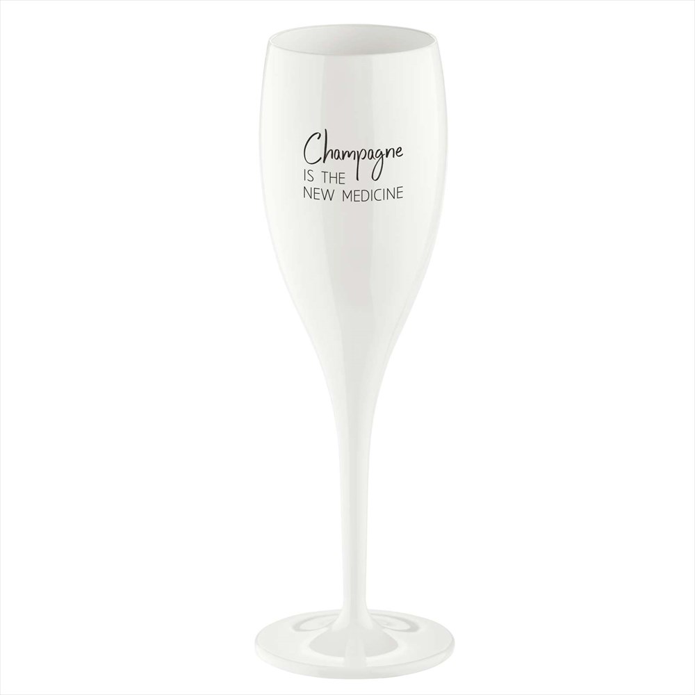 Koziol Cheers champagne glasses 10 cl 6-pack Champagne the new medicine