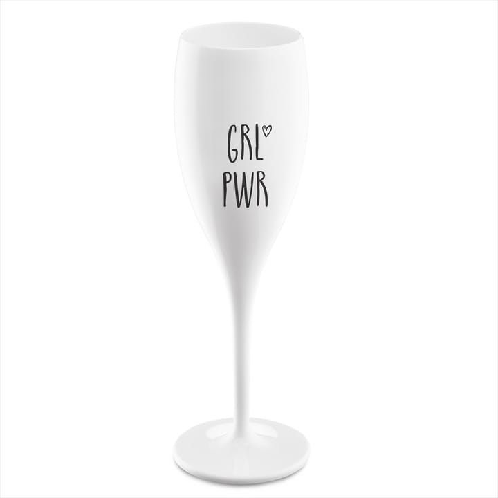 Cheers champagne glasses with print 10 cl 6-pack, Grl pwr Koziol