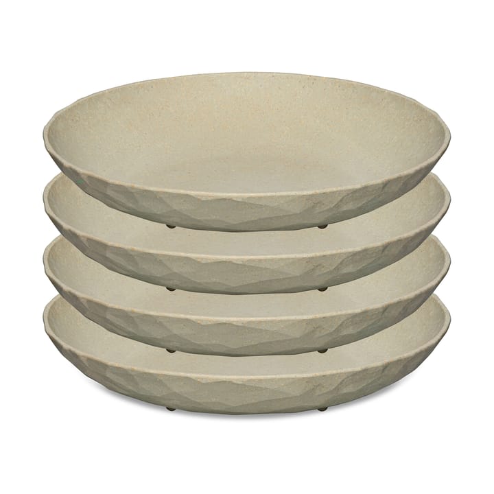 Club deep  plate Ø22 cm 4-pack, Natural desert sand Koziol