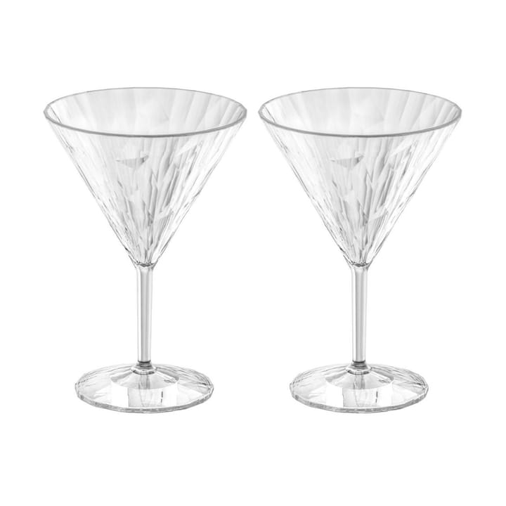 Club No. 12 martini glass plastic 25 cl 2-pack, Crystal clear Koziol