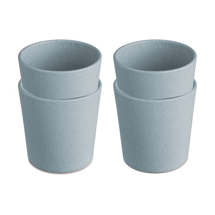 Connect cup S 19 cl 4-pack, Natural flower blue Koziol