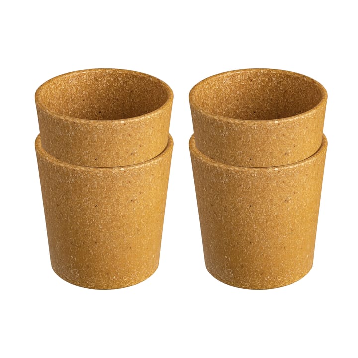 Connect cup S 19 cl 4-pack, Natural wood Koziol