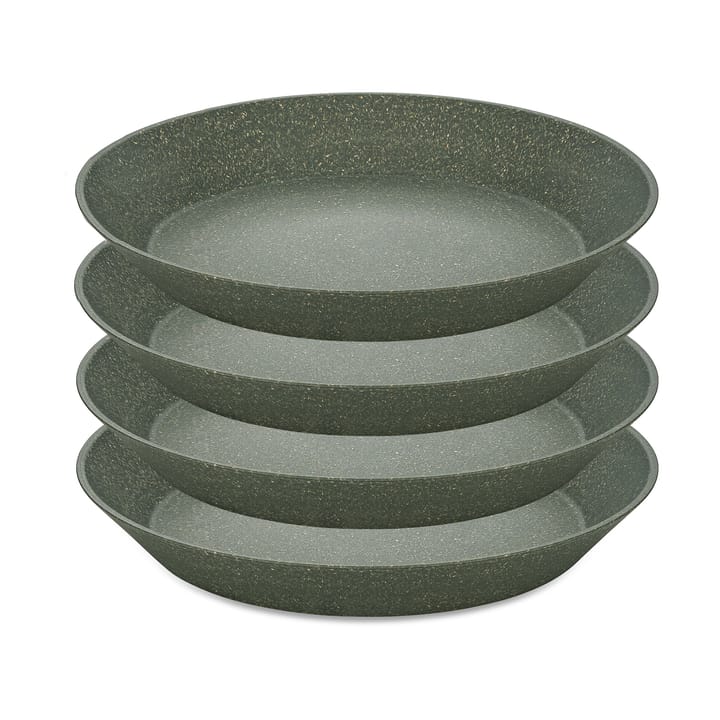 Connect deep  plate Ø24 cm 4-pack, Natural ash grey Koziol