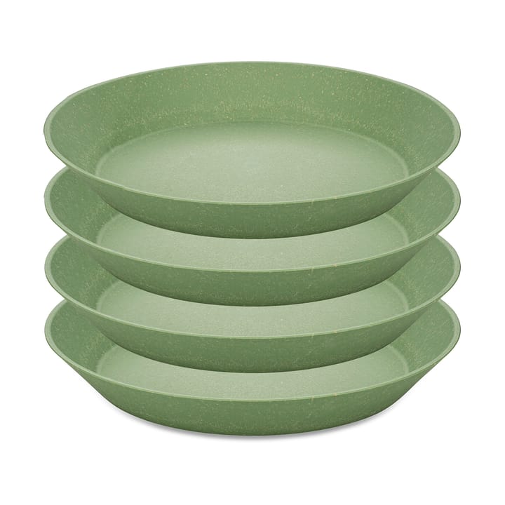 Connect deep  plate Ø24 cm 4-pack, Natural leaf green Koziol