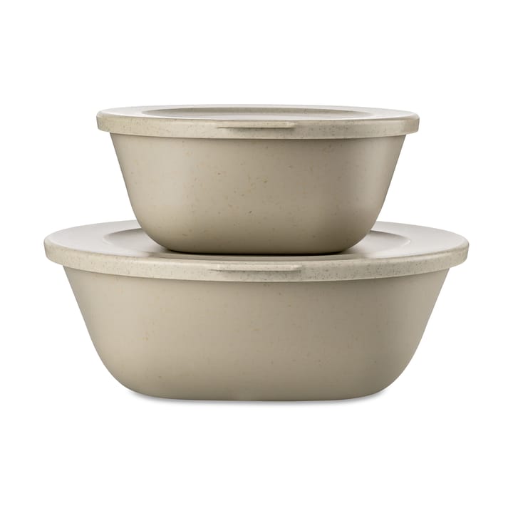 Connect Kopenhagen bowl with lid set of 2, Natural desert sand Koziol