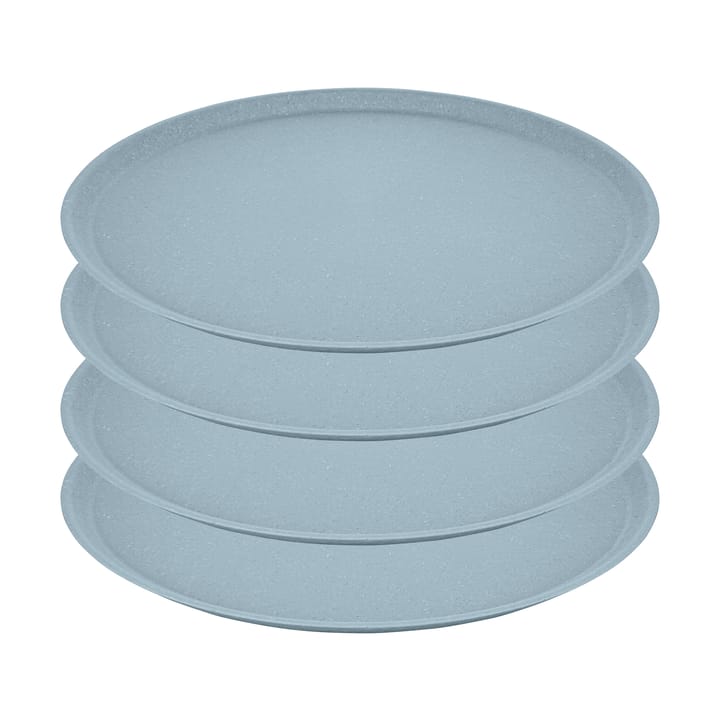 Connect plate Ø25.5 cm 4-pack, Natural flower blue Koziol