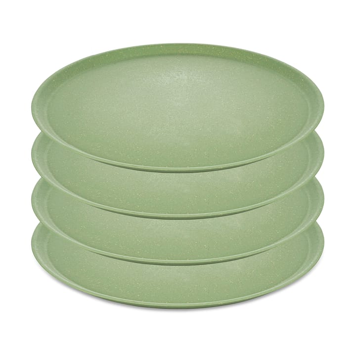 Connect plate Ø25.5 cm 4-pack - Natural leaf green - Koziol