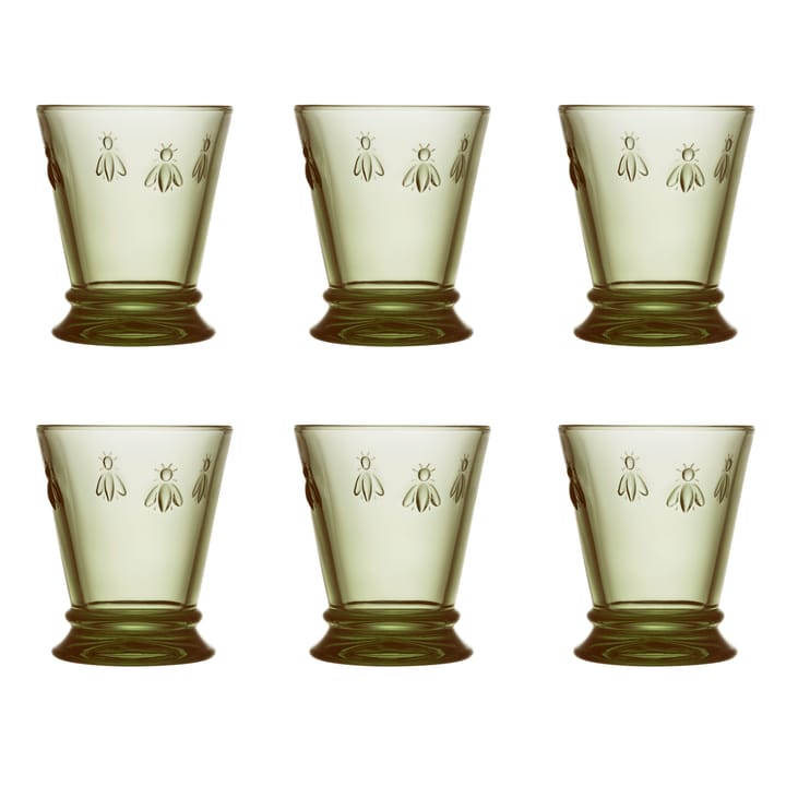 Abeille water glasses 26 cl 6-pack, Olive green La Rochère