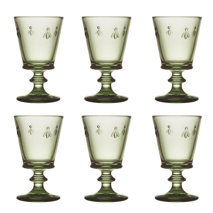 Abeille wine glass 24 cl 6-pack, Olive green La Rochère