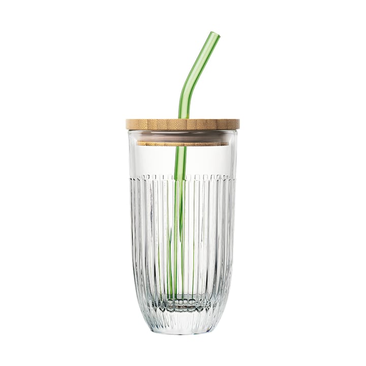 Ouessant smoothie glass with lid and straw 43 cl - Transparent - La Rochère