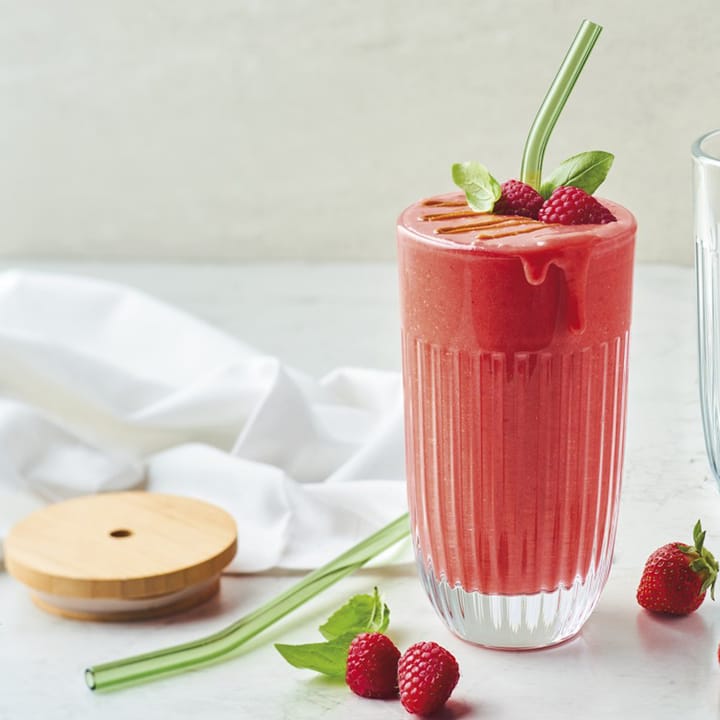 Ouessant smoothie glass with lid and straw 43 cl, Transparent La Rochère