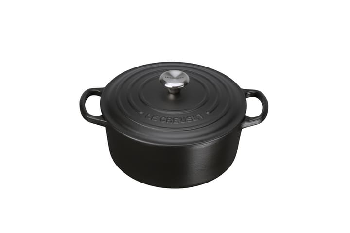 Le Creuset round casserole Ø22 cm, Matte black Le Creuset