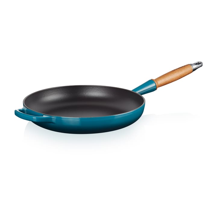 Le Creuset Signature frying pan wooden handle 28 cm, Deep Teal Le Creuset