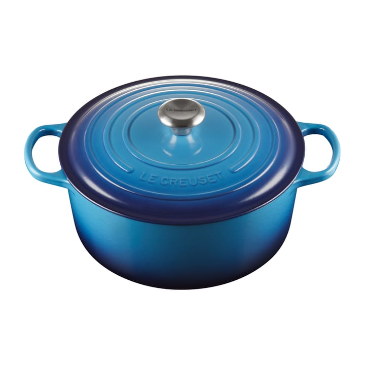 Le Creuset Signature round casserole 6.7 l - Azure blue - Le Creuset