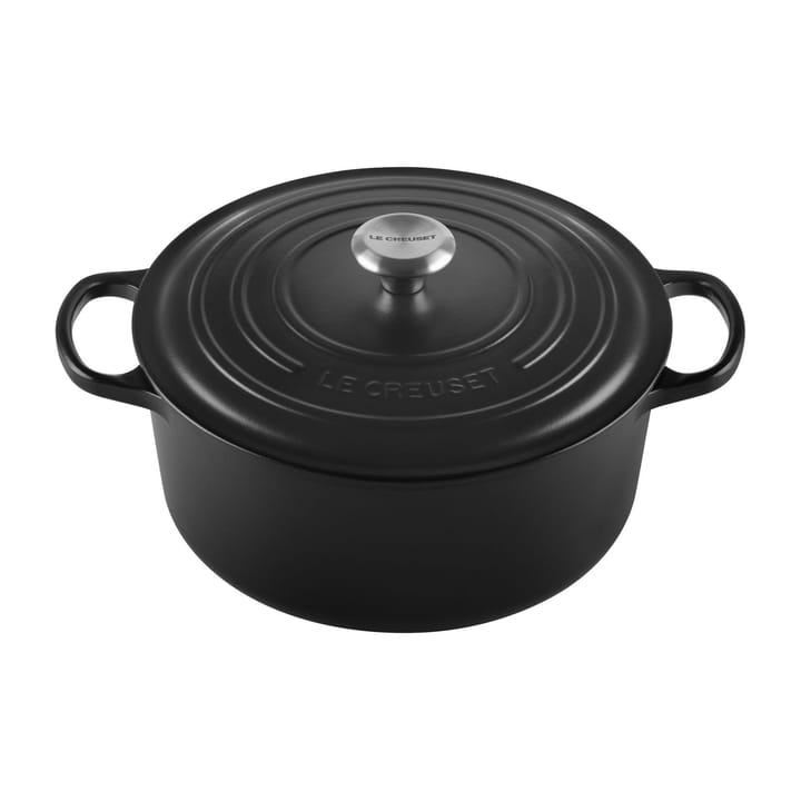 Le Creuset Signature round casserole 6.7 l - Matte black - Le Creuset