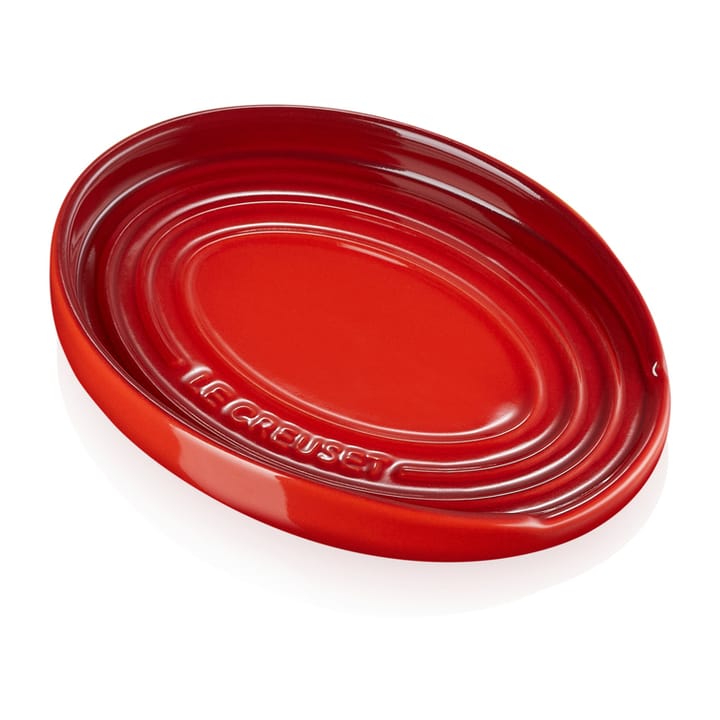 Oval holder for serving spoon, Cerise Le Creuset