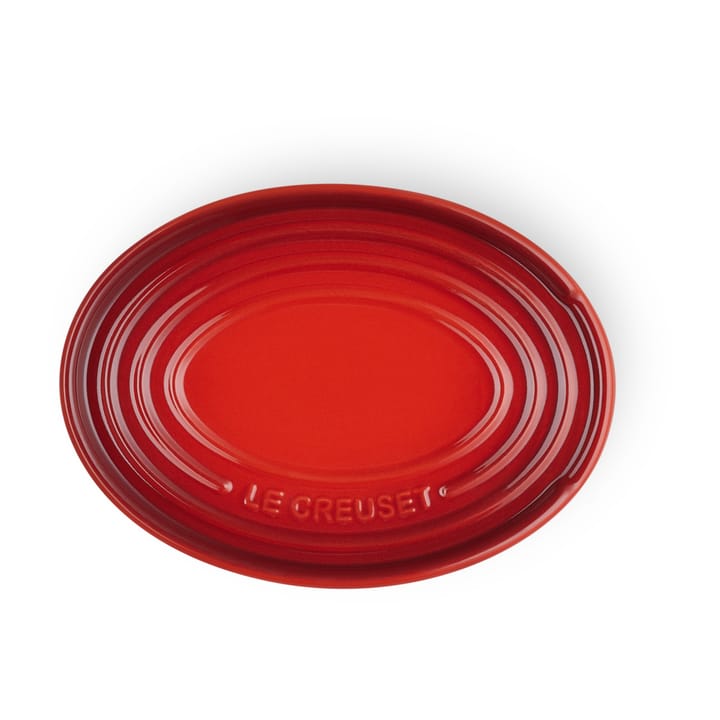 Oval holder for serving spoon, Cerise Le Creuset