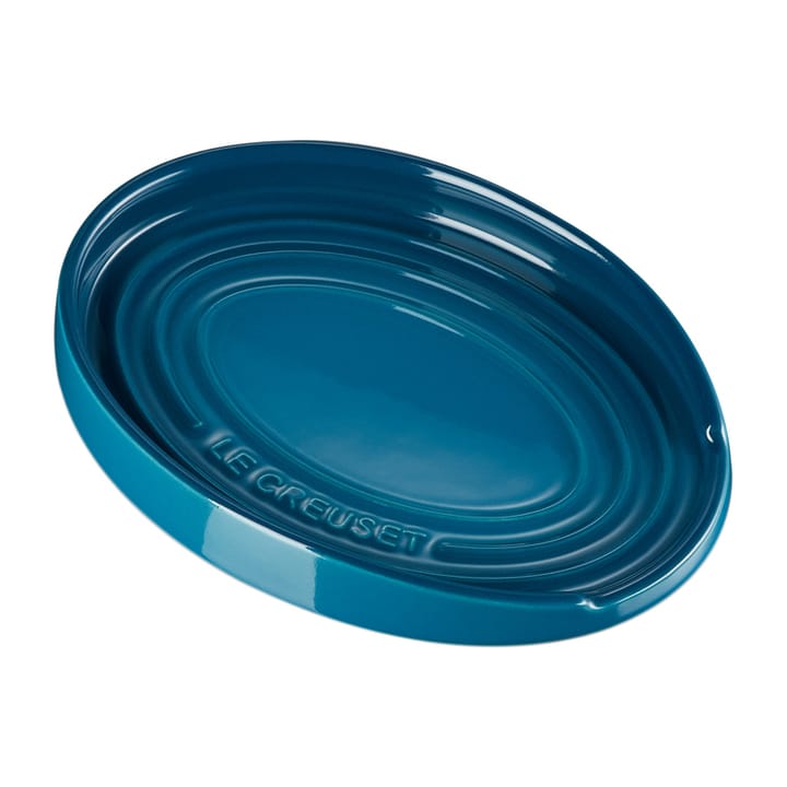 Oval holder for serving spoon, Deep Teal Le Creuset