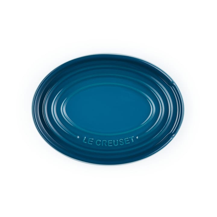 Oval holder for serving spoon, Deep Teal Le Creuset