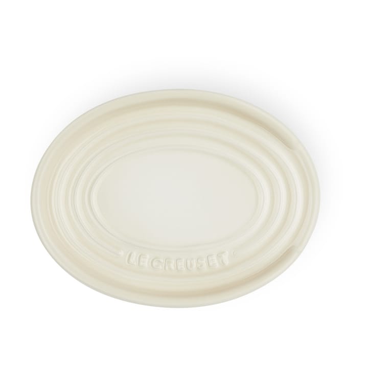 Oval holder for serving spoon, Meringue Le Creuset